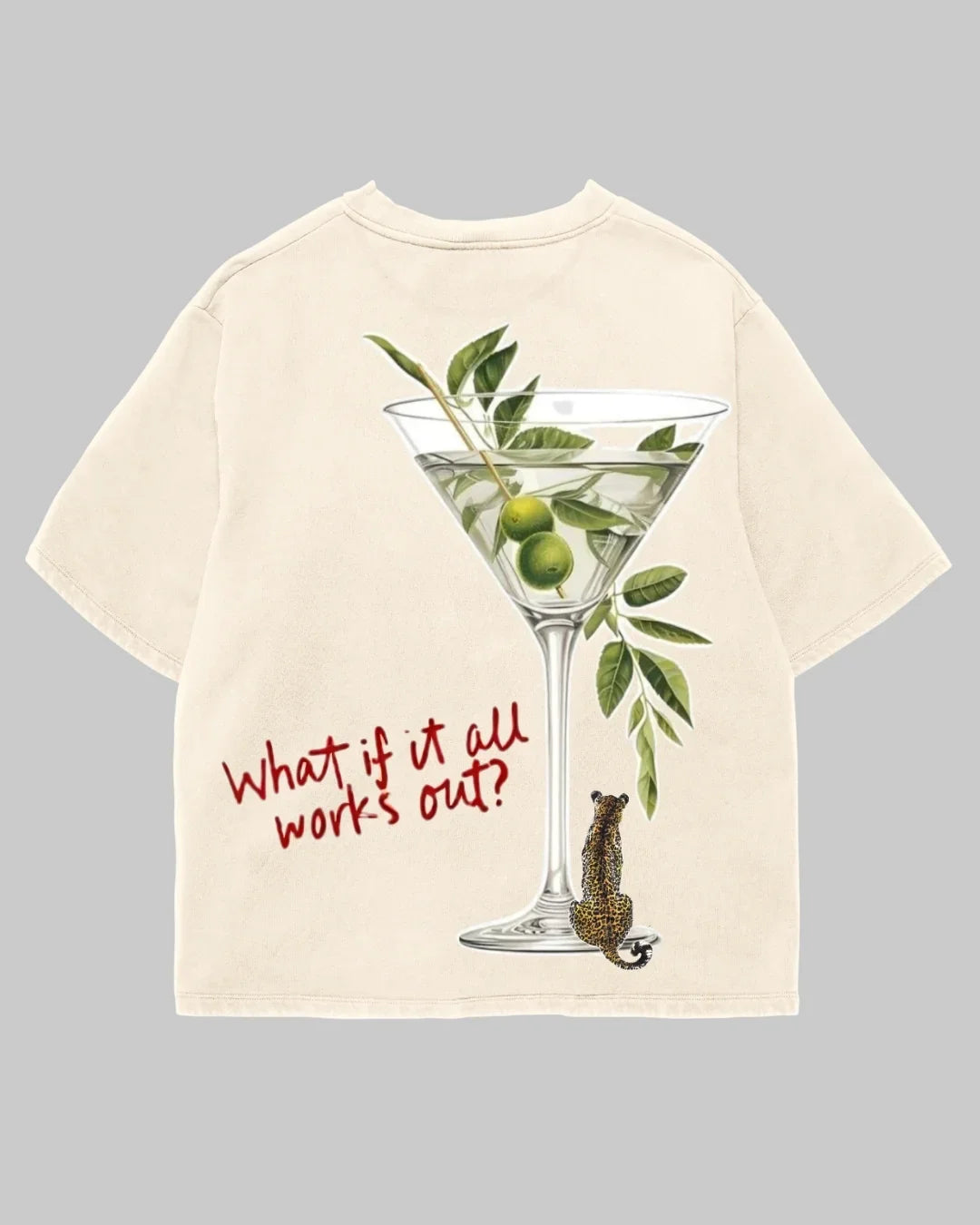 Working Martini Oversized T-Shirt