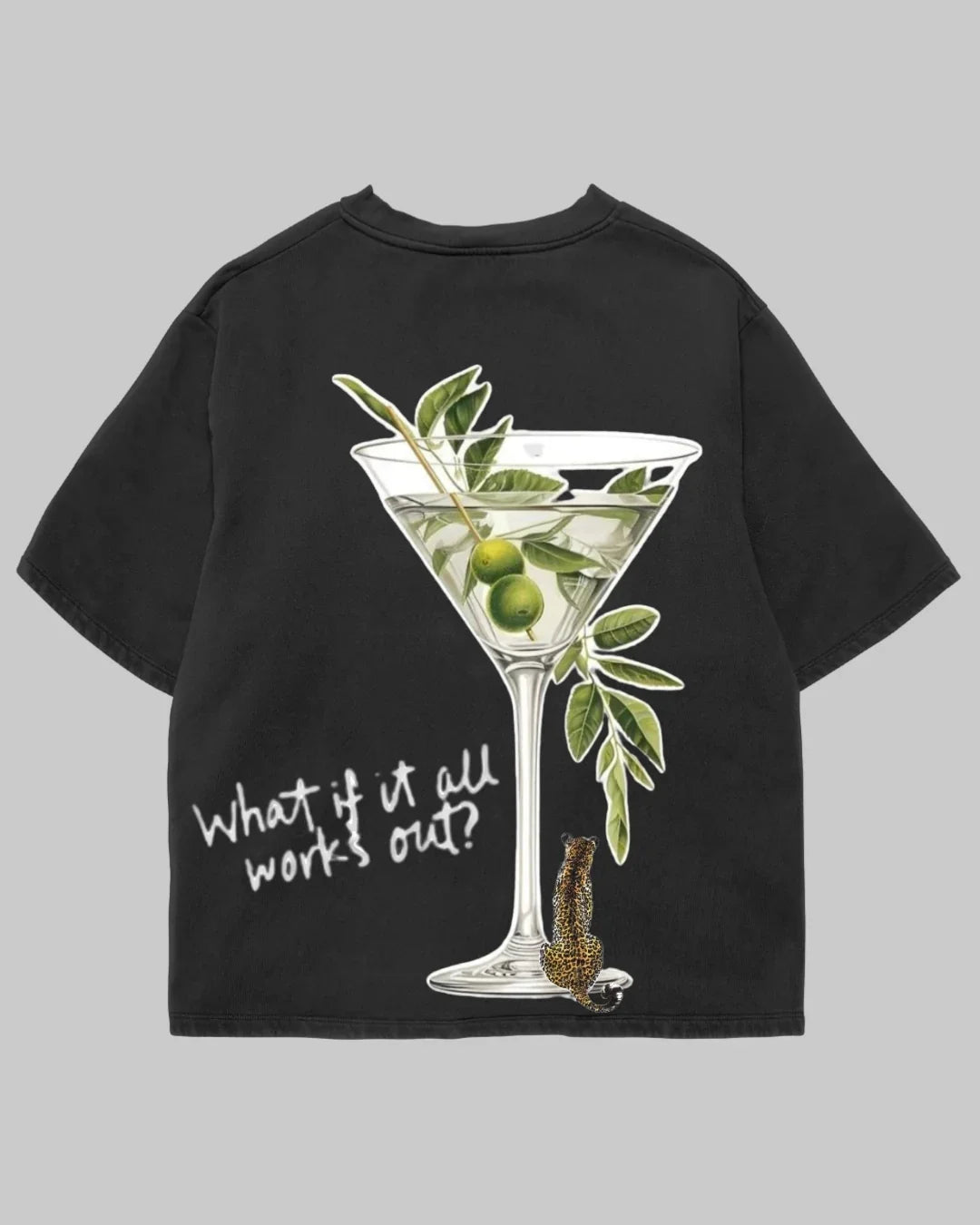Working Martini Oversized T-Shirt