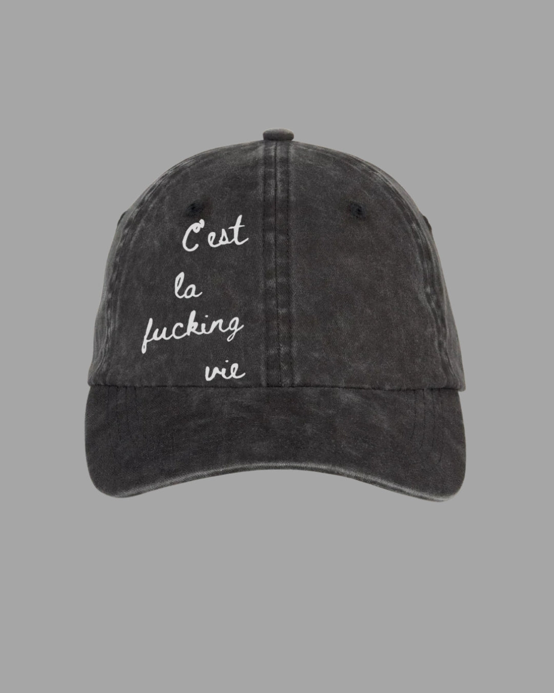C'est La Vie Washed Black Cap